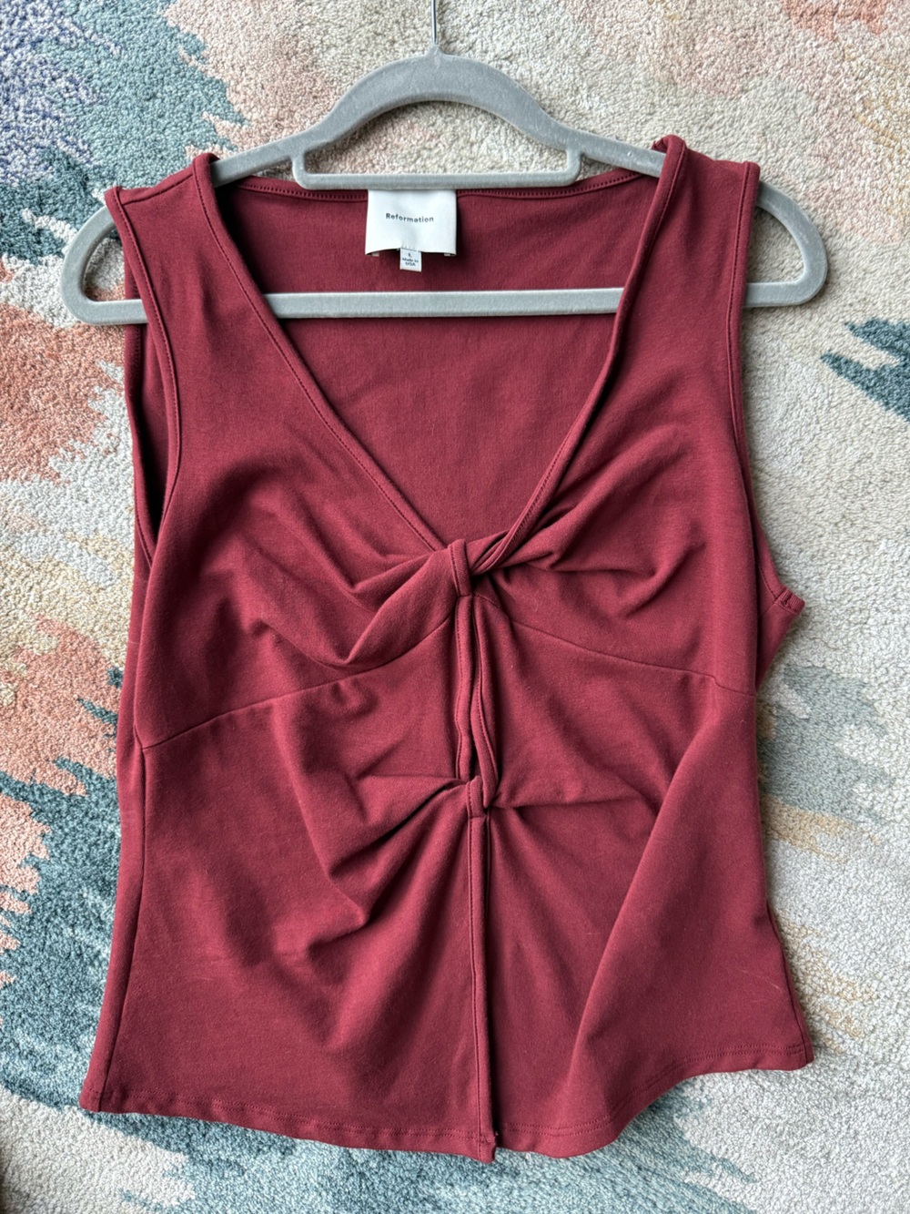 Reformation Stefi Twist Knit Top